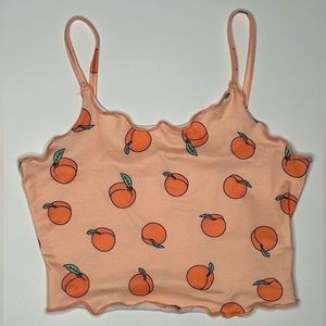 SHEIN Teen Girls Peach Print Cami Top 🍑